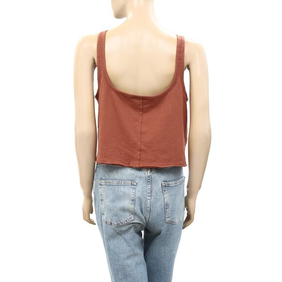 Out From Under UO Ryder Notch Neck Tank Blouse Top Sleeveless Cotton M 257811 - Picture 7 of 8